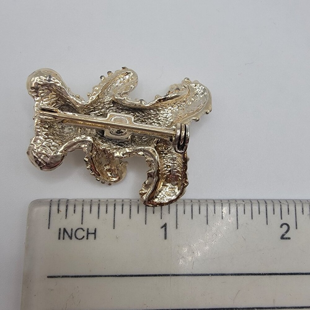 Beautiful Vintage Teddy Bear Koala Bear Pin Brooch Rhinestones - Picture 2 of 2